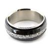 Men's Ring 'Peaceful' Steel Black Ceramic - 9 Mm