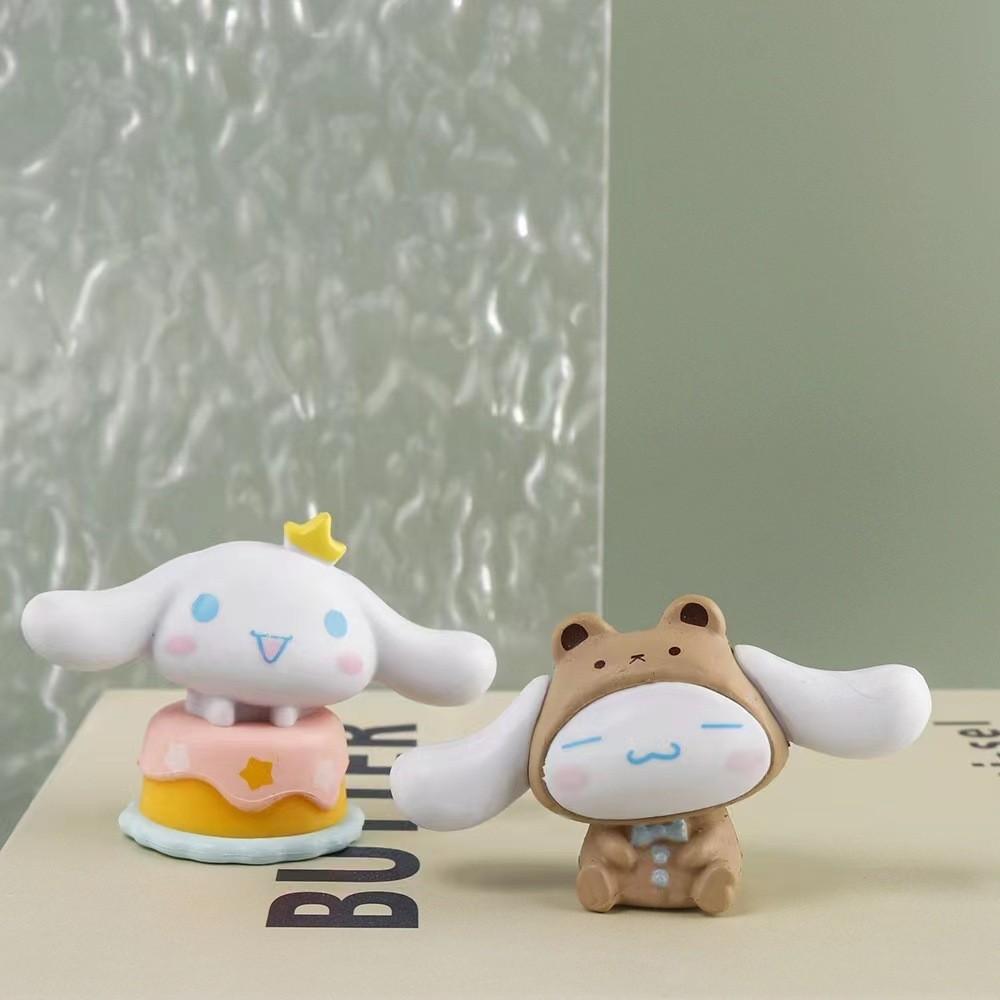 Adorable Yu Gui Dog Party 6-pack Big-ear Dog Pudding Dog Handicrafts Diy Patch Toys Decoration Ornaments