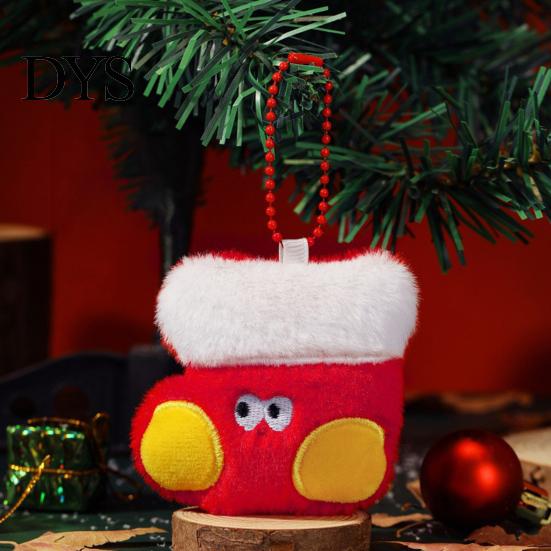 Cute Holiday Decorations for Kids Christmas Plush Keychain, Stuffed Santa Wreath Gingerbread Ornaments, Festive Charms Gifts Bag Charm Accessory
