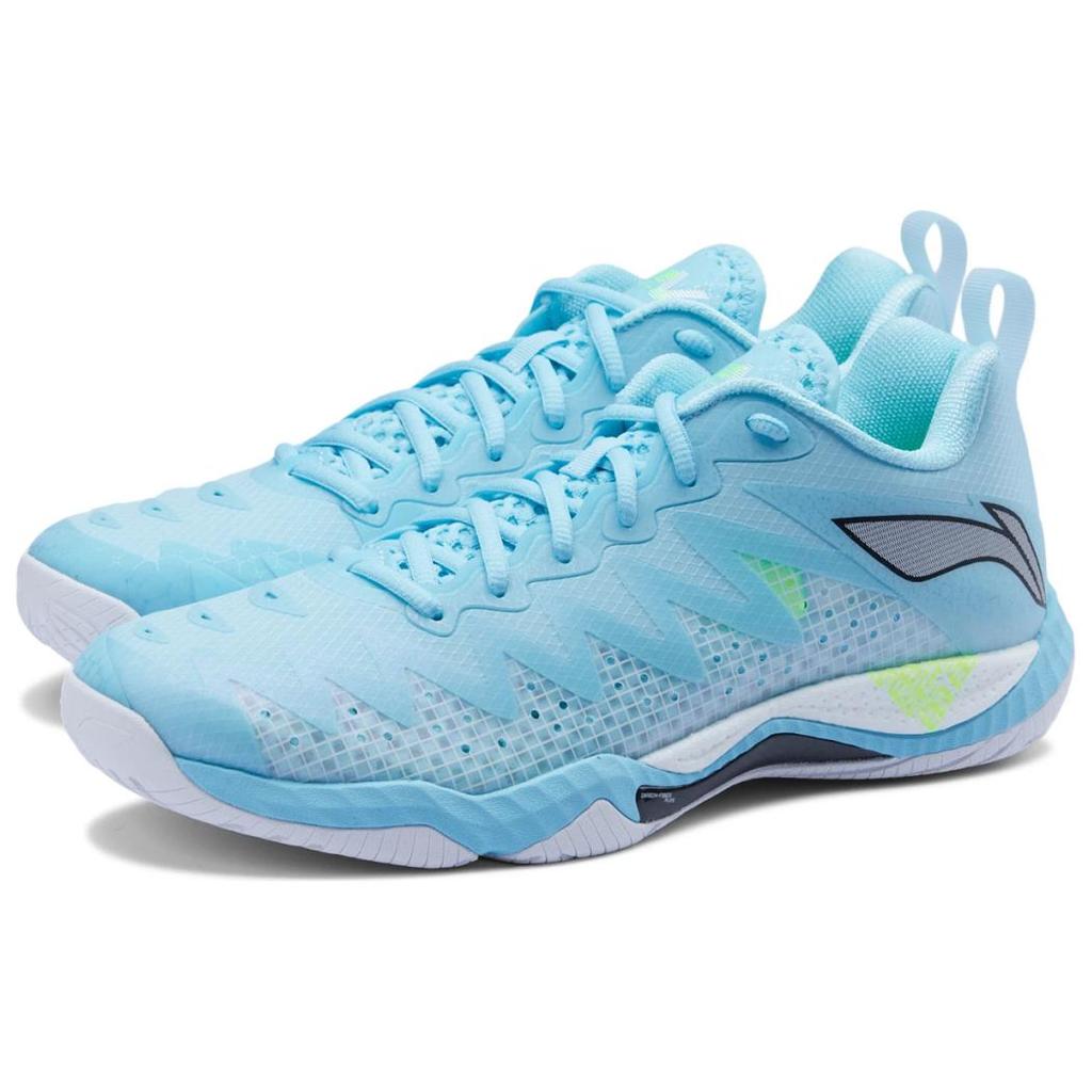 Li Ning Falcon Fashion Versatile Trendy Non-Slip Wear-Resistant Breathable Rebound Low-Top Badminton Shoes Unisex Sneaker Blue AYAU007-4