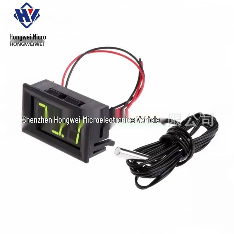 12V Digital Thermometer: Electronic Temperature Display for Fish Tanks, Refrigerators, and Water Measurement.
