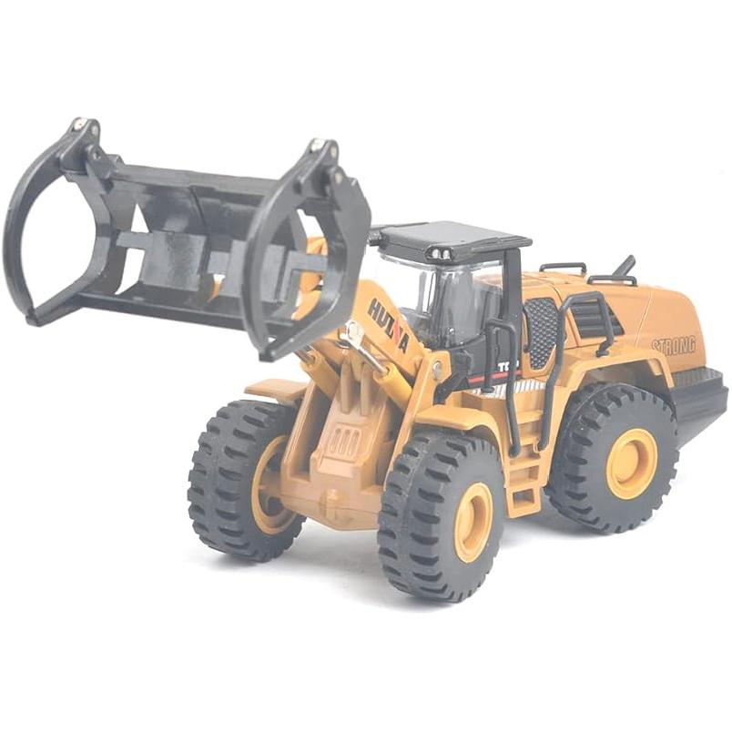 Ailejia Forklift Trucks Toy Alloy Fork Truck Models Warehouse Construction Truck Vehicle Model Engineering Car Toy Boy Gift (Forklift) Wood Grab