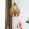 Woven Paper Rope Lamp Shade Boho Pendant Light Bohemian, Handwoven, Cover Ceiling Lights