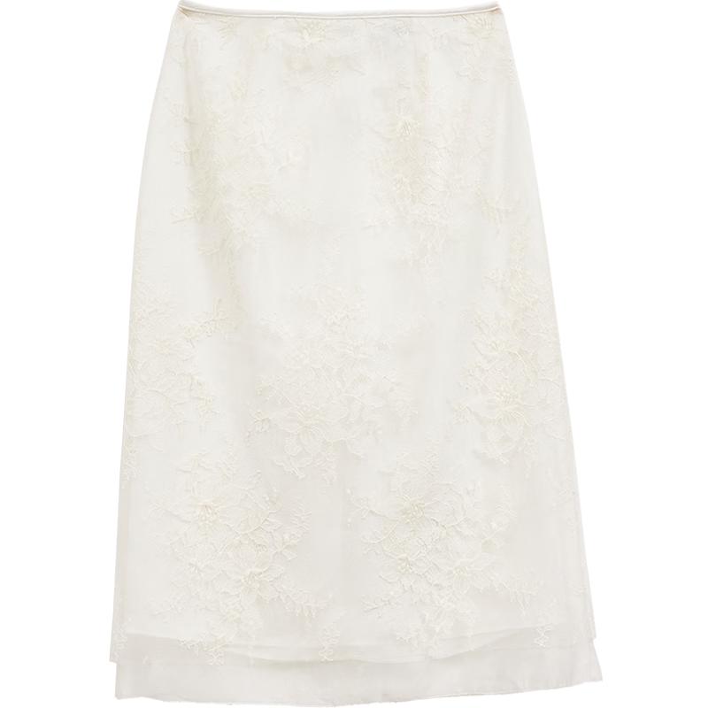 VEROMODA Women s Floral Lace Slit Straight Skirt S