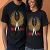 Electric Guitar T Shirt Rock Music Guitarist Wings Vintage Graphic Tee