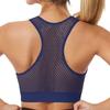 Women's Underwear Front Zipper Yoga Sports Bra Hollow Mesh Breathable Hole Large Size Without Steel Ring Sports Bra