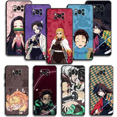 Custodia per Xiaomi Poco X3 Nfc X4pro M3 C40 per Mi 12 11 10 10t 8 Note10 Lite 11ultra 11t Pro F1 Cartoon Anime Demon Slayer Nezuko