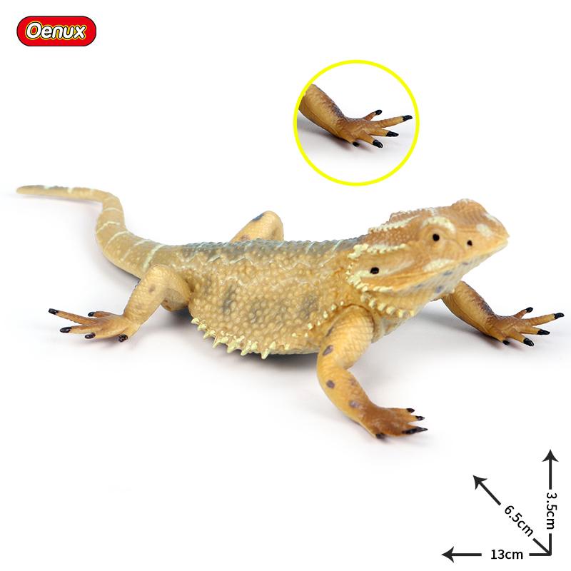 Oenux New Simulation Wild Reptile Animals Action Figures Lizard Model Figurines Kids Education Congnitive Scene Decoration Toy