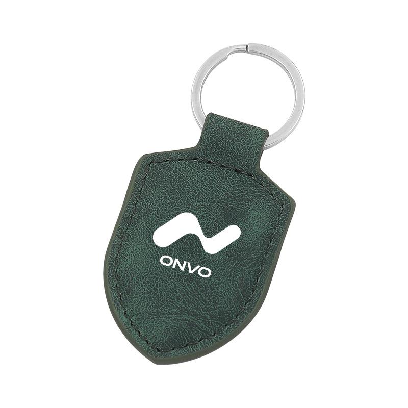 Carbon Fiber Texture Leather Keychain Pendant for Nio LeDao L60/L90 - Suitable for Men and Women