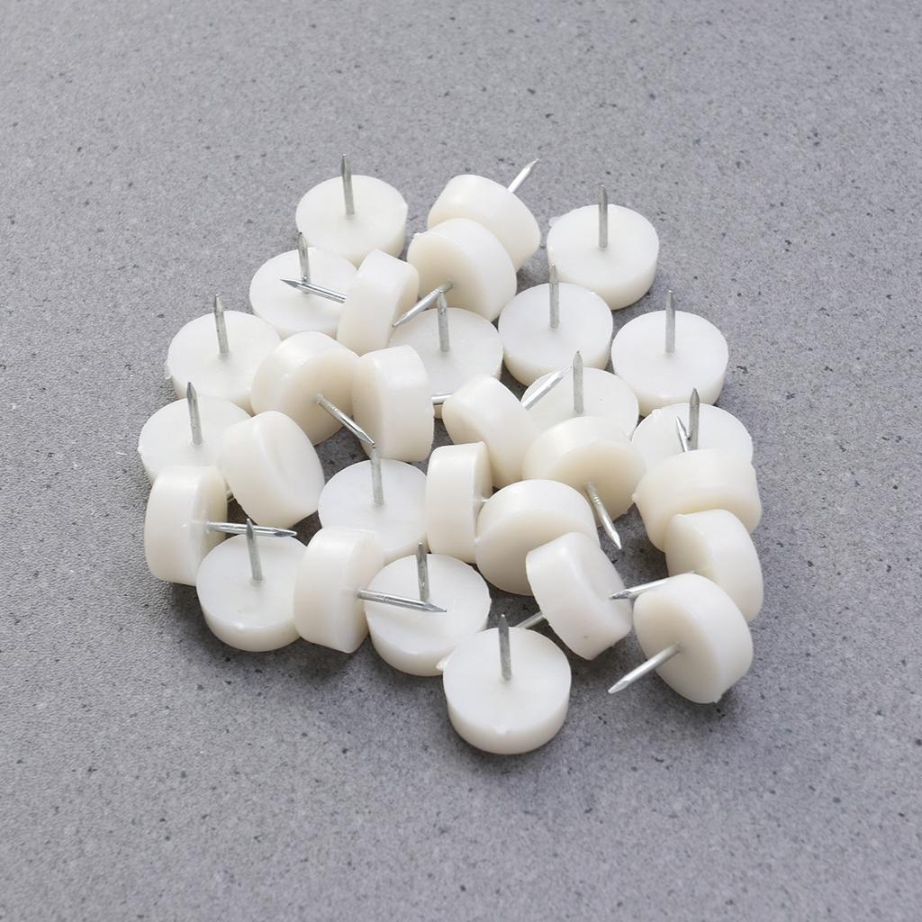30Pcs 10x24mm Furniture Tacks for Sofa Legs Strong Metal and Plastic Foot Pads To Increase Height Decorative Upholstery Tips