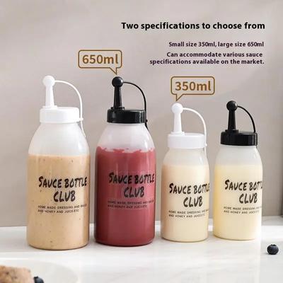 350/650 ML Plastik-Quetschflaschen Gewürzspender Ketchup Senf Soße und Würzflasche Küchenutensilien