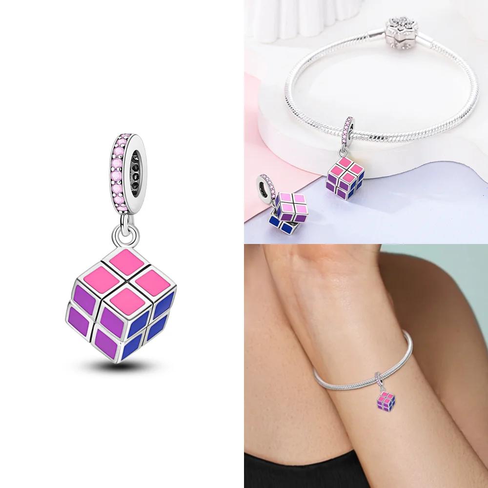 Funny Playable Smart Watch Tarot Bike Travel Dangle Original 100% Copper Charms Beads Fit Bangle Bracelet Diy Jewelry