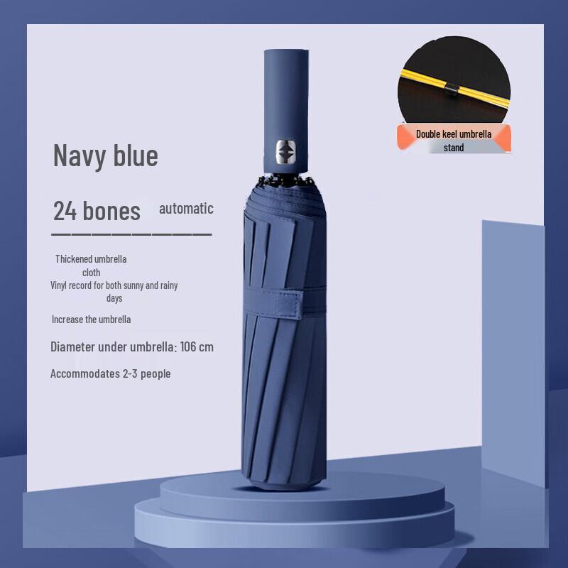 OEING Black UV Protection Folding Automatic Umbrella