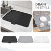 Silicone Dish Drying Mat Drainage Rack Kitchen Sink Drying Pad Non Slip Flexible Water Drain Mat for Bowls Plates and Utensils