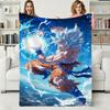 D-Dragon Ball Goku Super Z Soft Warm Flannel Blanket Art For Bedroom Wall Living Room Decor Bed Picnic Office for Birthday Gifts