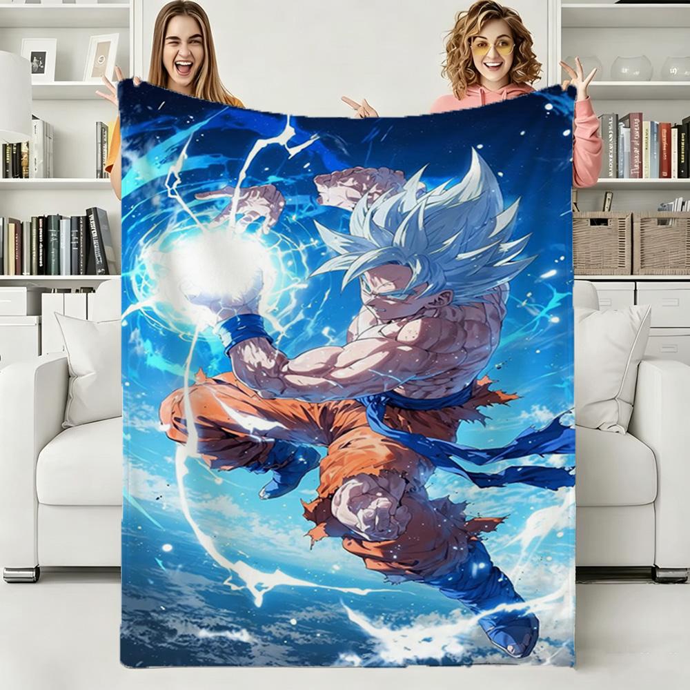 D-Dragon Ball Goku Super Z Soft Warm Flannel Blanket Art For Bedroom Wall Living Room Decor Bed Picnic Office for Birthday Gifts