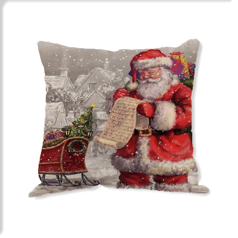 

New Christmas Pillow Case Decorative Pillow Office Sofa Waist Quilt Cover Premium Durable Quality Useful Practical 45 * 45Cm without core