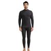 Men Half High Collar Long Sleeve Thermal Underwear Set Solid Color Autumn Winter Warm