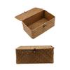 3pcs Handcrafted Grass Woven Storage Box With Lid Lock Gifts Xmas Hamper Basket