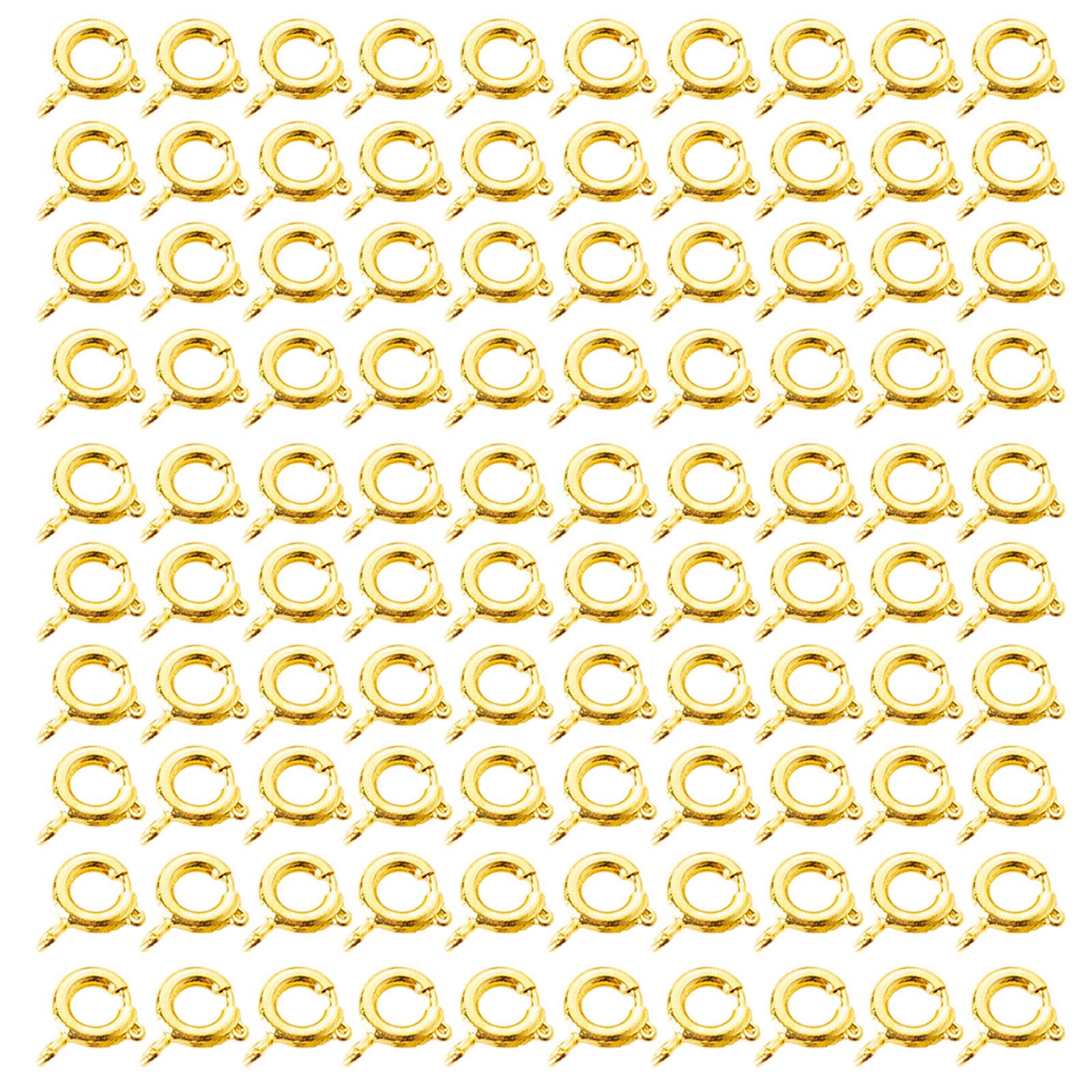 

100 шт. Практичные застежки-цепочки с открытыми соединительными кольцами, аксессуары для изготовления ювелирных изделий на заказ, простые в использовании пряжки для удлиняющих цепочек золотой