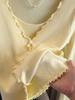 Ruffle Trim V-Neck Knit Camisole with Long Sleeve Cardigan - Women's Spring/Autumn Slim Fit Top