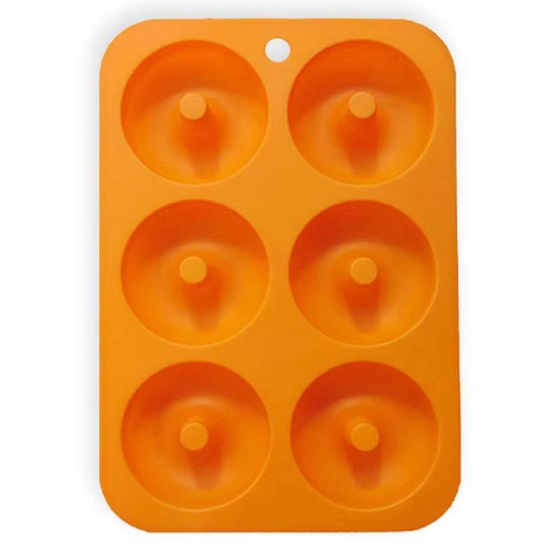 6-hole Silicone Donut Mold, Non-stick Mini Cupcake Mold, Food-grade Silicone Bagel Baking Pan