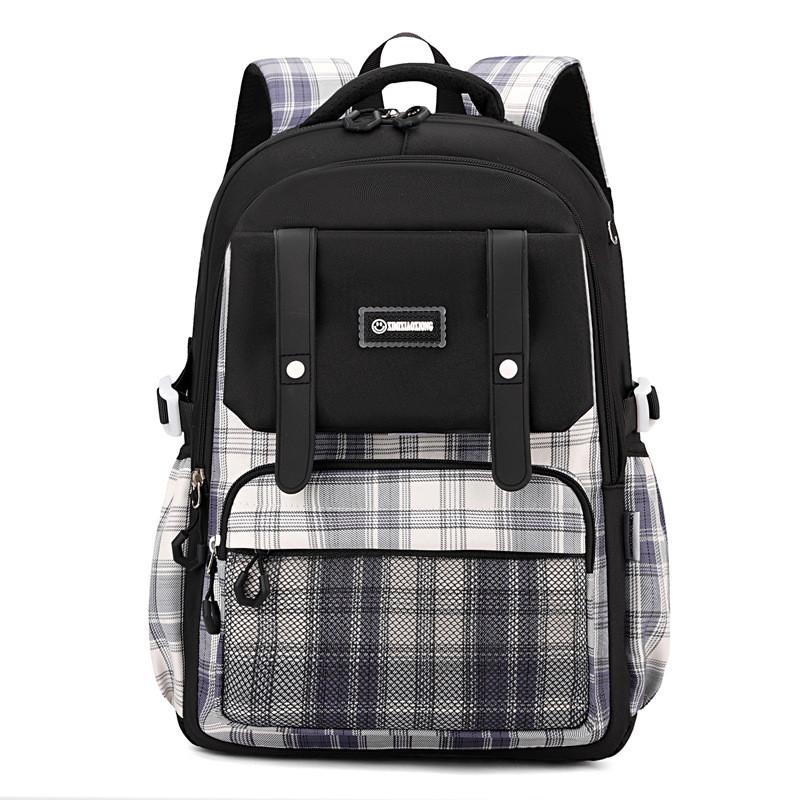 Stylish And Durable 2024 Girls School Backpack For Grades 2 To 6 With Cute Checkered Pattern