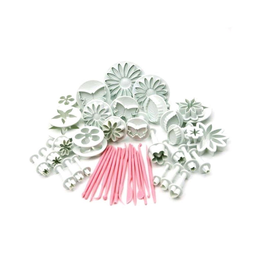 Umfassendes 47-teiliges Sugarcraft Kuchen Dekorieren Fondant Glasur Bäckerei Werkzeugset