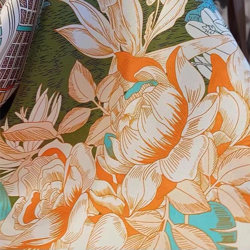 Bysifa|New Green Real Silk Scarf Femmes Foulard Fashion Luxury  100% Silk Scarves Shawls Fall Winter Long Scarves Hijabs