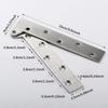 2x Stainless Steel High Strength Easy to Install Hidden Kitchen Cabinet Hinges for Bedroom Kitchen Home Use Living Room Bathroom