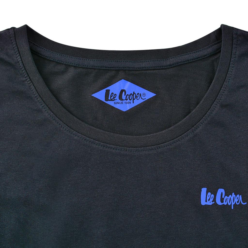 Lee Cooper Piżama Męska Bawełniana Długa Granat Niebieska Logo