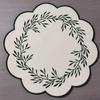 Canvas Embroidered Floral Table Mat With Heatresistant Thick Durable Material For Home Dining