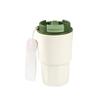 Double drink coffee cup with lifting rope 111 stainless steel thermos cup business gift cup outdoor convenient accompanying straw cup