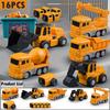 Magnetic Deformation Robot Engineering Car Excavator Mixer Truck Children's Multi-functional Combination Transform Robot Toy