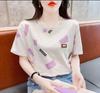 Women's White Half-Sleeve Loose T-Shirt, New 2024 Korean Style Summer Top