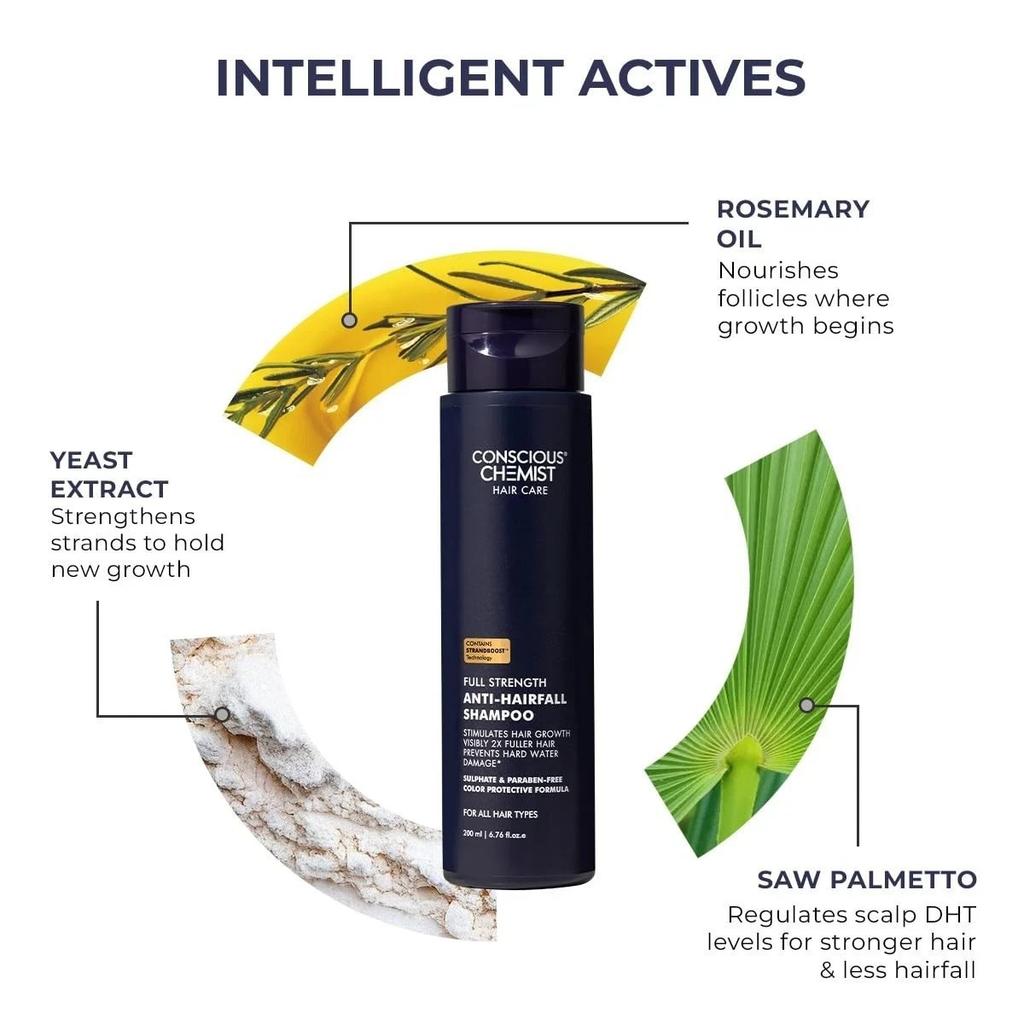 Conscious Chemist® Anti Haaruitval Shampoo Rozemarijnolie & Keratine 200 ML