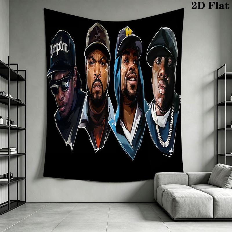 Rap Legends Visual Celebration Threepiece Set 1 Duvet Cover 2 Pillowcase Without Core Soft And Comfortable Christmas Birthday Gift