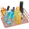 Rose Gold Wire Mesh Basket,Makeup Storage Basket Organizer Metal Desk Drawer Organizer Desktop Holder Tray Metal Grid Fruit Clothing Table Organizing