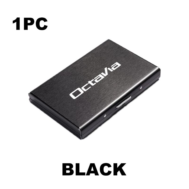 For Skoda Car Metal Credit Card Holder Wallets ID Card Holder Case Pop Up Wallet Fabia Kamiq Superb Scala Enyaq-iV MK3 VisionS kyvc74
