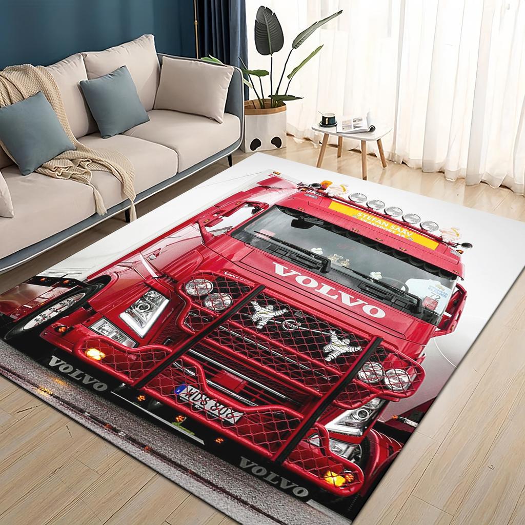 27 Style New Volvo Cargo Trucks Lorry Car Motorcycle Rug Carpet for Living Room Bedroom Home Decor,kid Non-slip for Sofa Doormat
