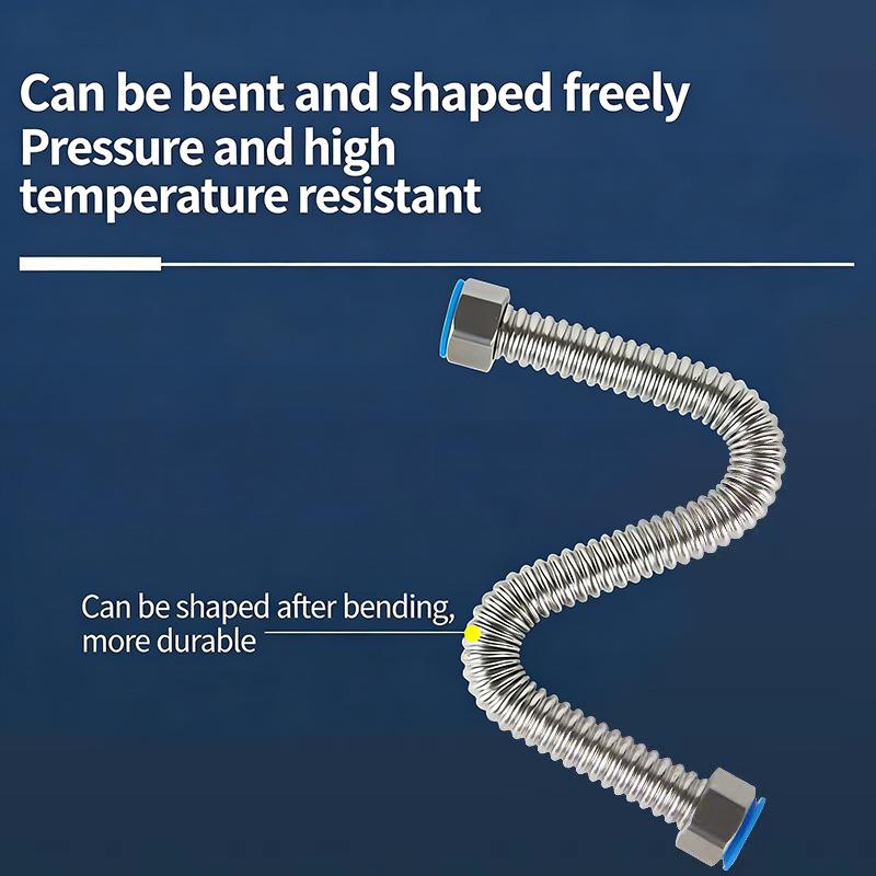 Stainless Steel Corrugated Pipe Domestic Water Heater Metal Hose Inlet Pipe Hot And Cold Household