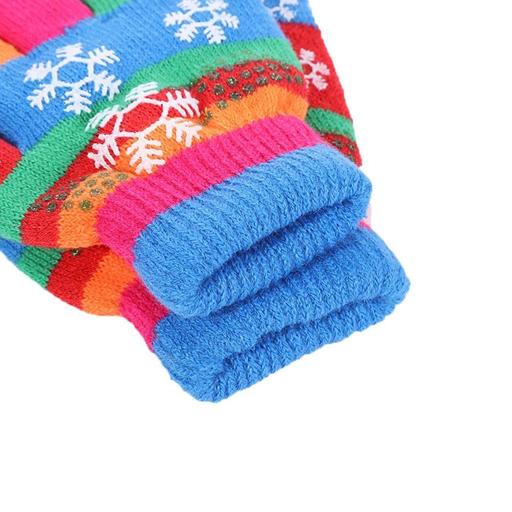 Knitted Knitting Mittens Thick Mitten Lovely Winter Warm  Boys Girls