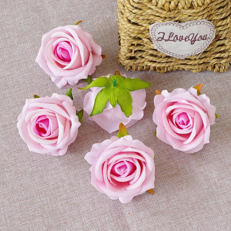 5/10pcs 7cm Artificial Rose Flowers Head For Wedding Home Decoration Fake Flowers Rose Head DIY Wreath Supplies