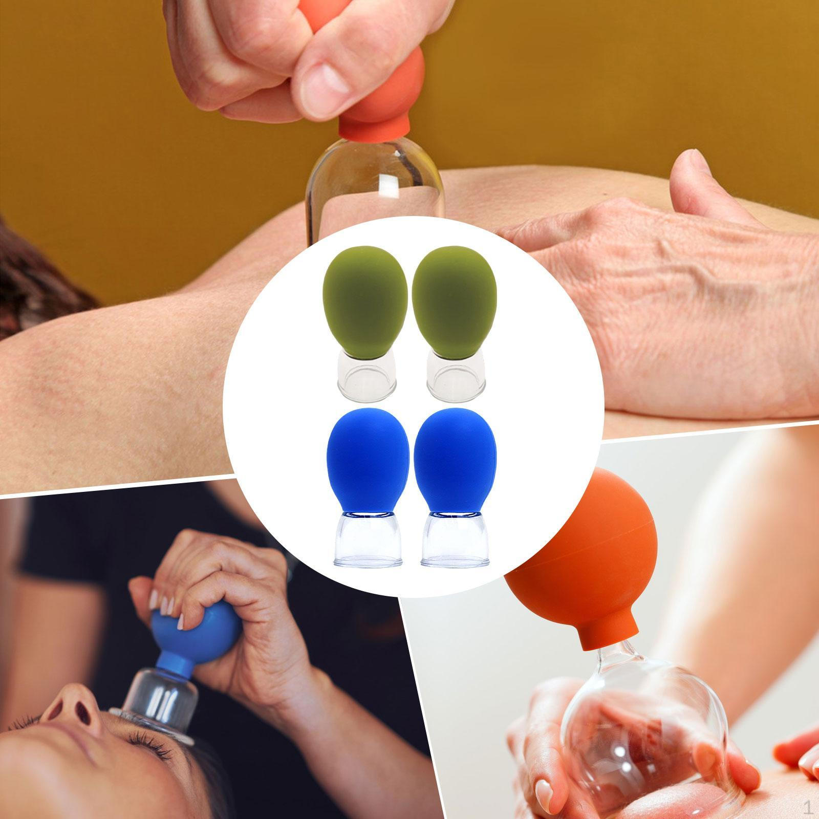 

Набор для вакуумного массажа лица 4 шт. Массажные банки Бытовые Легко носить Силиконовые Вакуумные