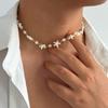 Verstellbarer Seesternschmuck mit Naturthema und weich schimmernden Perlen, bequeme Perlenhalskette für den ganzen Tag