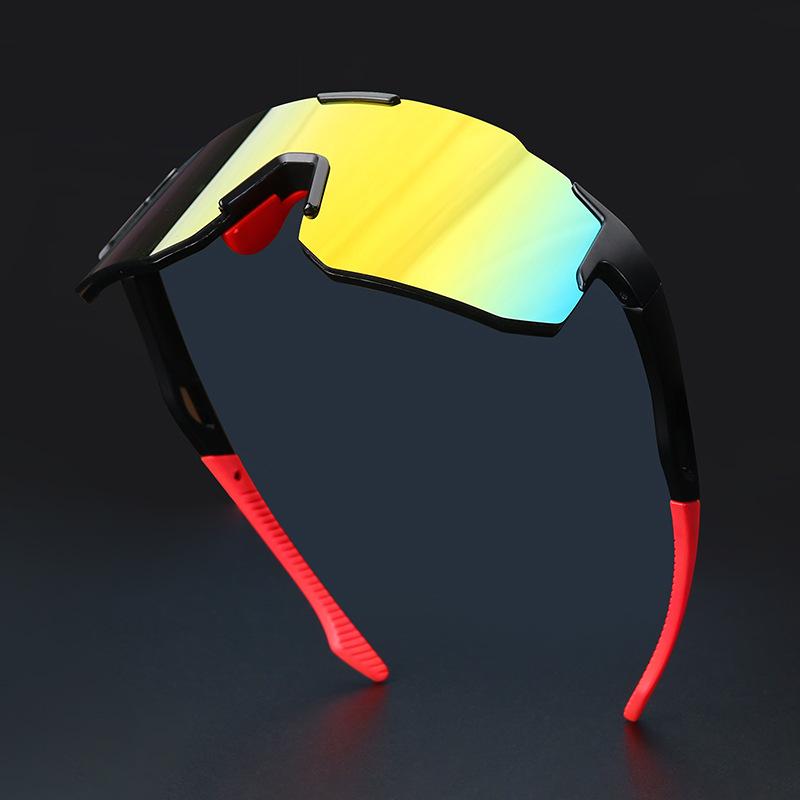 New color-changing sunglasses for outdoor sports, large-frame cycling glasses for men and women, windproof running glasses/9337