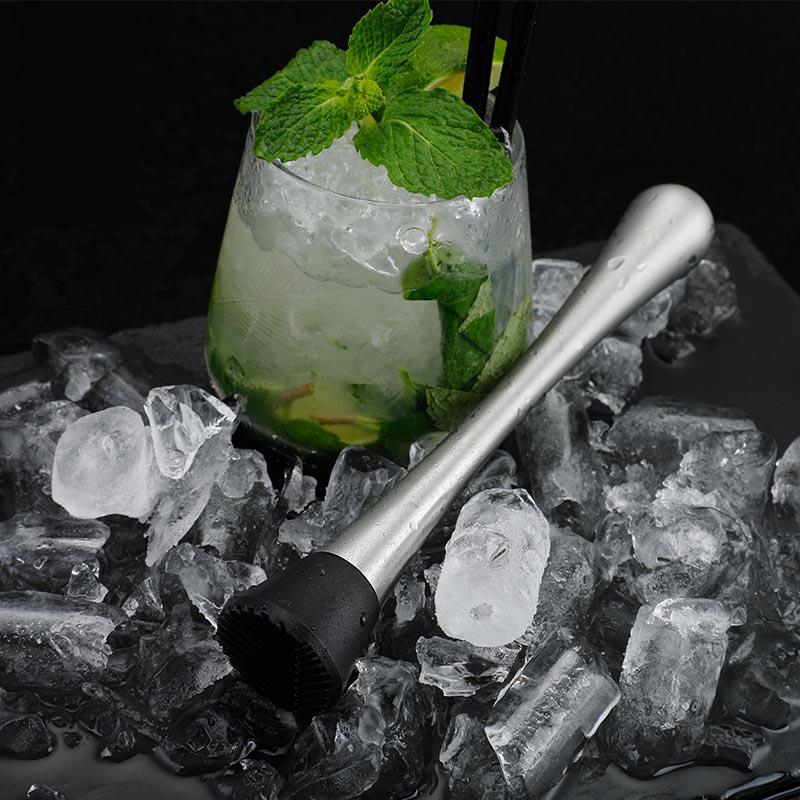 Stainless Steel Cocktail Muddler Spiral Bar Spoon Set Ice Crusher Professional Bartender Tools Bar Accessories for Mojito Julep