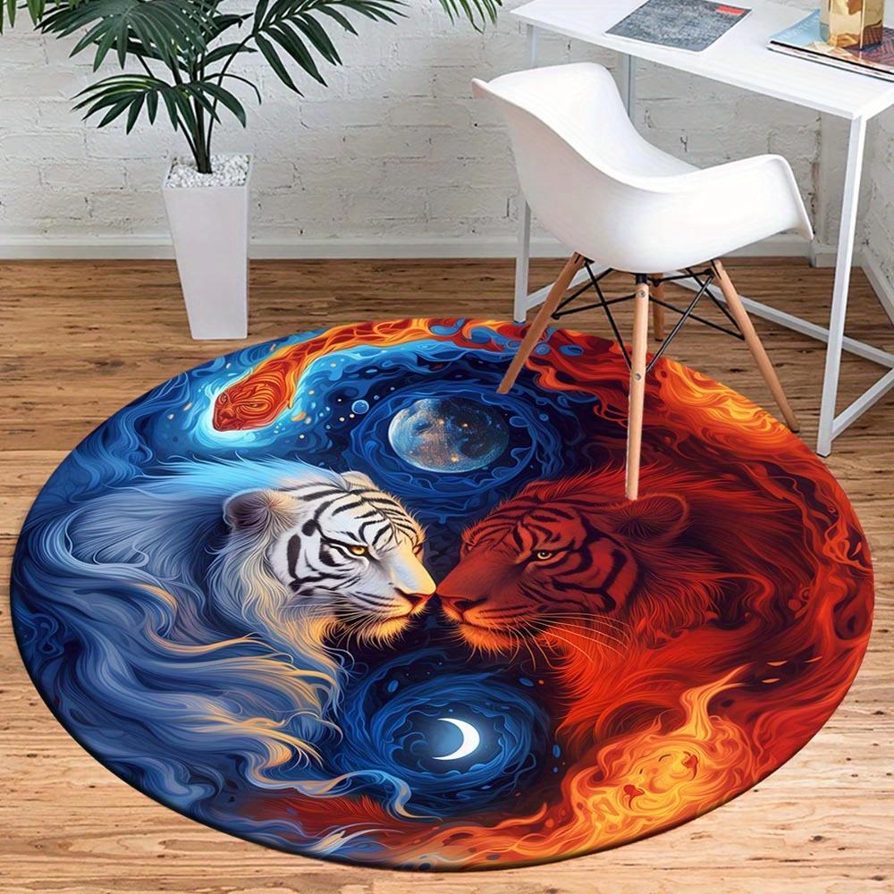 

1pc Retro 2863528568 Pattern Round Floor Mat, Non-slip for Living Room Bedroom Chair Carpets Home Decor Gifts, Home Decor Room Decor Outdoor 80cm by 80cm