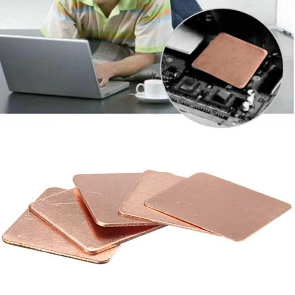 20x20mm Laptop Copper Sheet Plate Heatsink Sheet For GPU CPU Chip RAM Cooling
