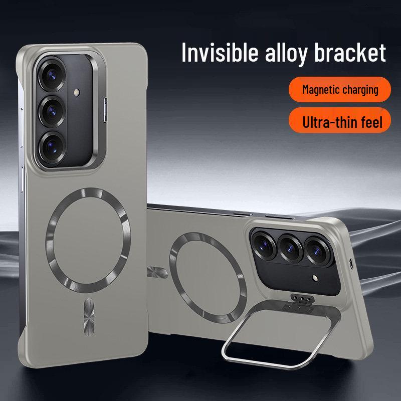 Samsung S26+ Ultra-Thin Magnetic Frosted Metal Phone Case with Heat Dissipation Galaxy S26